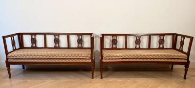 Two Similar Settees Italy 18th 19th Century