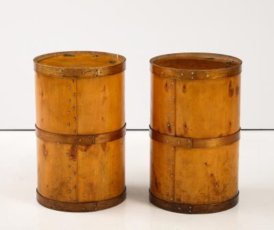 Two Swedish Birch Sugar Barrels Circa 1960s