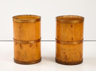Two Swedish Birch Sugar Barrels Circa 1960s