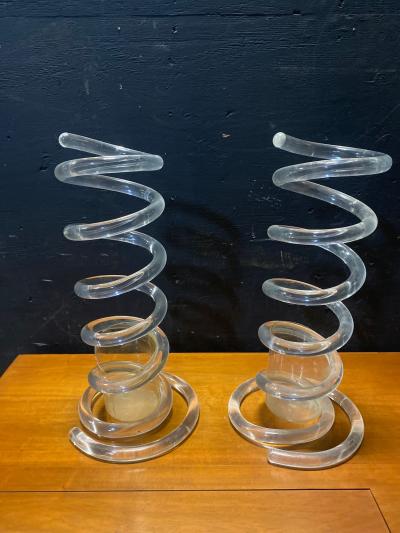 Two Vintage Acrylic Dorothy Thorpe Umbrella stands