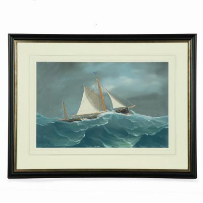 Two gouache paintings by de Simone of Latona 