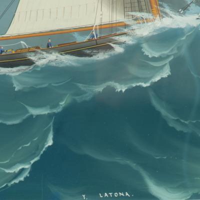 Two gouache paintings by de Simone of Latona 