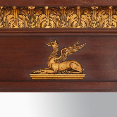 Two large English neoclassical carved wood mirrors