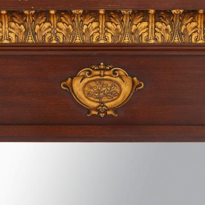 Two large English neoclassical carved wood mirrors