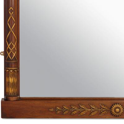 Two large English neoclassical carved wood mirrors