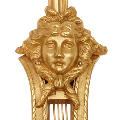Two large Neoclassical style gilt bronze sconces