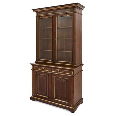 Two large Russian gilt bronze mounted mahogany bookcases