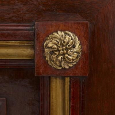 Two large Russian gilt bronze mounted mahogany bookcases