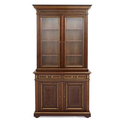 Two large Russian gilt bronze mounted mahogany bookcases