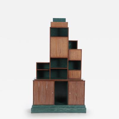 Two part Skyscraper Bookcase after Paul Frankl