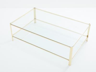 Two tier Bronze coffee table by Jacques Quinet for Broncz 1960s