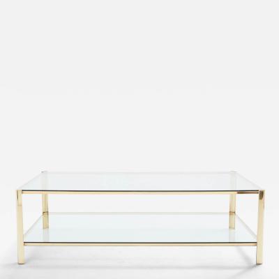 Two tier Bronze coffee table by Jacques Quinet for Broncz 1960s