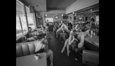 Tyler Shields Ballerinas in the Diner