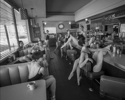 Tyler Shields Ballerinas in the Diner