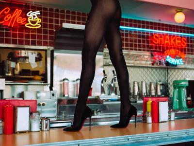 Tyler Shields Diner High Heels