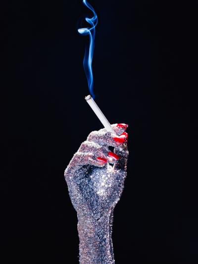 Tyler Shields Glitter Hand
