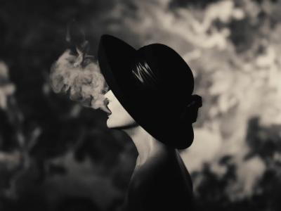 Tyler Shields Hat With Smoke