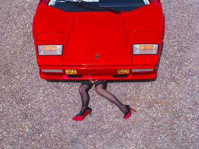 Tyler Shields Lamborghini Legs