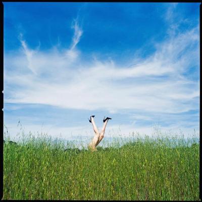 Tyler Shields Legs in the Tall Grass