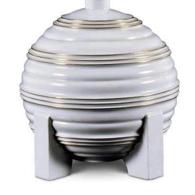 Tyra Lundgren Art Deco Table Lamp in Porcelain by Tyra Lundgren for Rorstrand