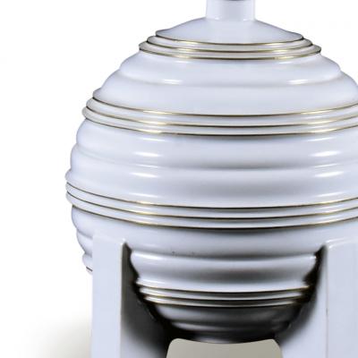 Tyra Lundgren Art Deco Table Lamp in Porcelain by Tyra Lundgren for Rorstrand