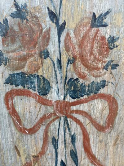 Tyrolean Late 18th Century Painted Pine Armoire with Original Folk Art Finish