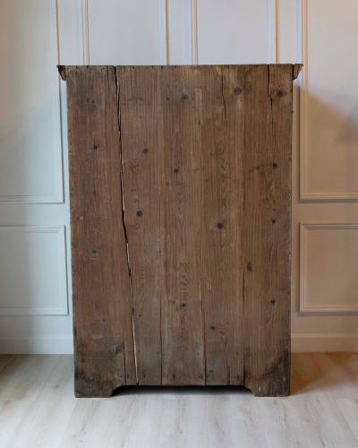 Tyrolean Late 18th Century Painted Pine Armoire with Original Folk Art Finish