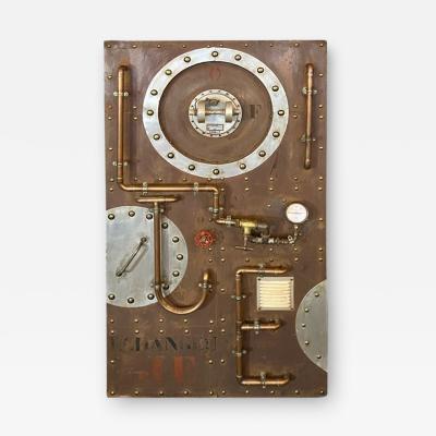 UNIQUE INDUSTRIAL MIXED METALS PARTS ASSEMBLAGE WALL SCULPTURE