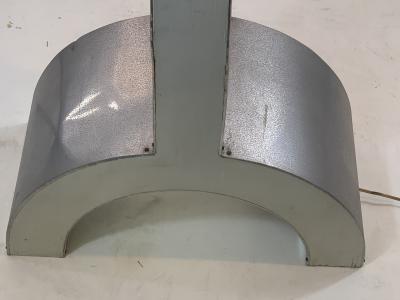 UNIQUE MODERNIST POP ART WOOD AND ALUMINUM FLOOR LAMP