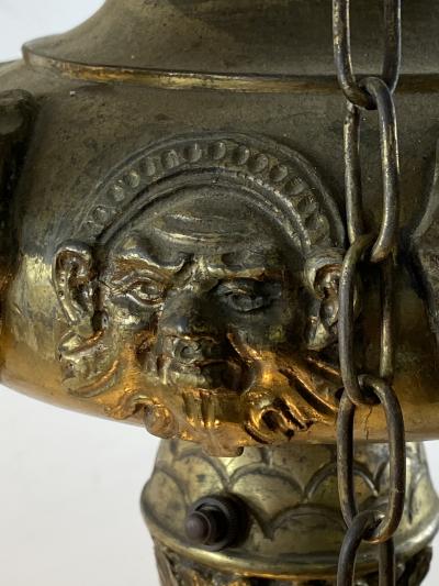 UNUSUAL DRAMATIC BAROQUE WHALE OIL STYLE FLOOR LAMP