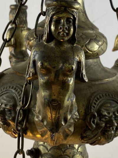 UNUSUAL DRAMATIC BAROQUE WHALE OIL STYLE FLOOR LAMP