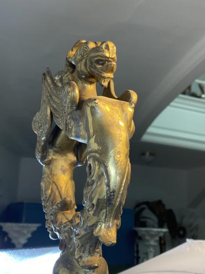 UNUSUAL DRAMATIC BAROQUE WHALE OIL STYLE FLOOR LAMP