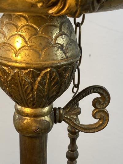 UNUSUAL DRAMATIC BAROQUE WHALE OIL STYLE FLOOR LAMP