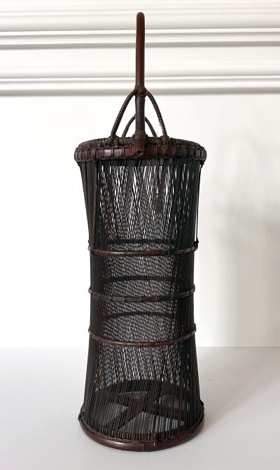 Ueda Shounsai Japanese Woven Ikebana Bamboo Basket Ueda Shounsai Original Box