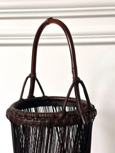 Ueda Shounsai Japanese Woven Ikebana Bamboo Basket Ueda Shounsai Original Box