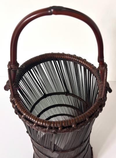 Ueda Shounsai Japanese Woven Ikebana Bamboo Basket Ueda Shounsai Original Box