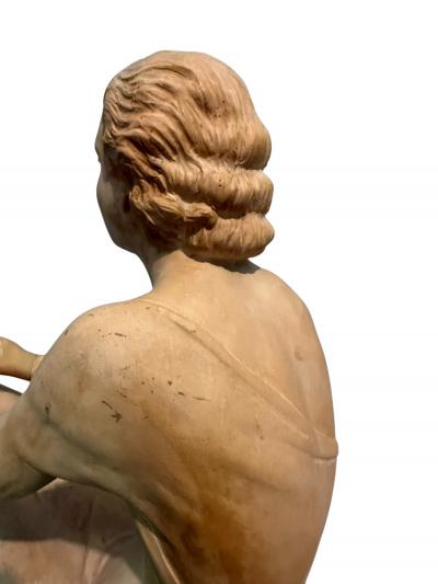 Ugo Cipriani RARE ART DECO TERRACOTTA MOTHER CHILD SCULPTURE BY UGO CIPRIANI