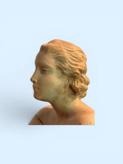 Ugo Cipriani RARE ART DECO TERRACOTTA MOTHER CHILD SCULPTURE BY UGO CIPRIANI