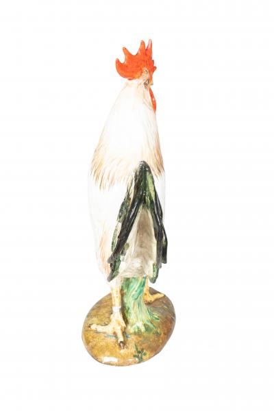 Ugo Zaccagnini Large Majolica Rooster By Ugo Zaccagnini