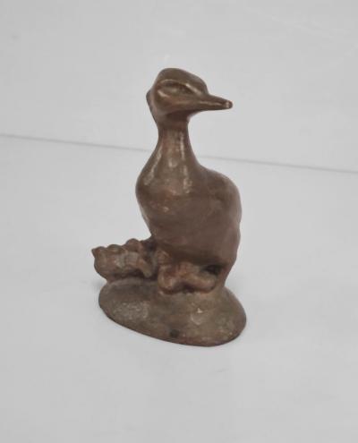 Ulf Tikkanen Great Crested Grebe Bronze Bird Sculpture 1960s