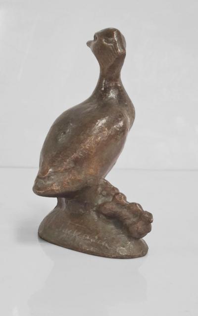 Ulf Tikkanen Great Crested Grebe Bronze Bird Sculpture 1960s