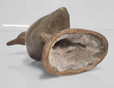 Ulf Tikkanen Great Crested Grebe Bronze Bird Sculpture 1960s