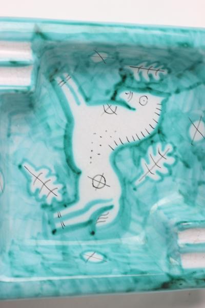 Ulisse Cantagalli Ceramic Tray by Amerigo Menegatti for Cantagalli 1960 Italy