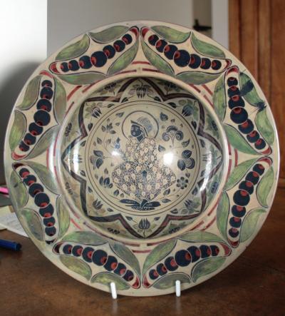Ulisse Cantagalli Italian Buddha Bowl circa 1880 Signed Cantagalli