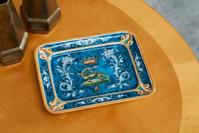 Ulysse Blois Renaissance Style Earthenware Dish France 19th Century