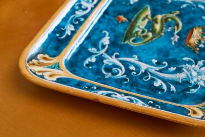 Ulysse Blois Renaissance Style Earthenware Dish France 19th Century