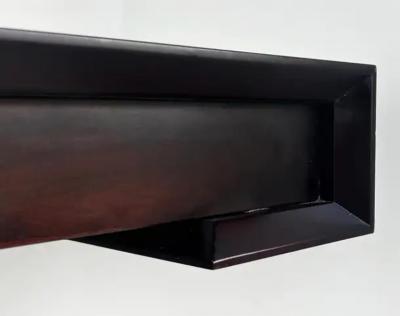 Umberto Asnago Umberto Asnago Mobilidea Dining Table Palisander Wood and Gun Metal Trim Italy