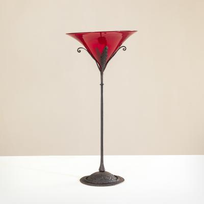 Umberto Bellotto Umberto Bellotto Vase with Iron Pedestal