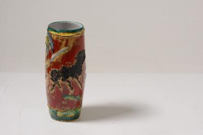 Umberto Ghersi Large Polychrome Ceramic Vase
