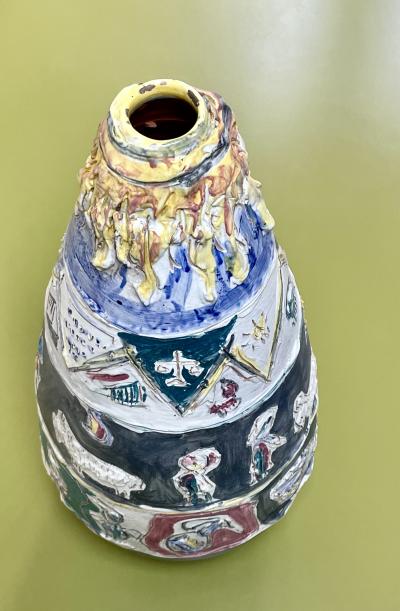 Umberto Ghersi Large Sculptural Vase